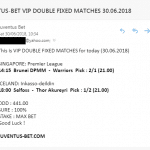 JUVENTUS-BET VIP DOUBLE FIXED MATCHES 30.06.2018