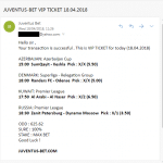 JUVENTUS BET VIP TICKET 18.04.2018