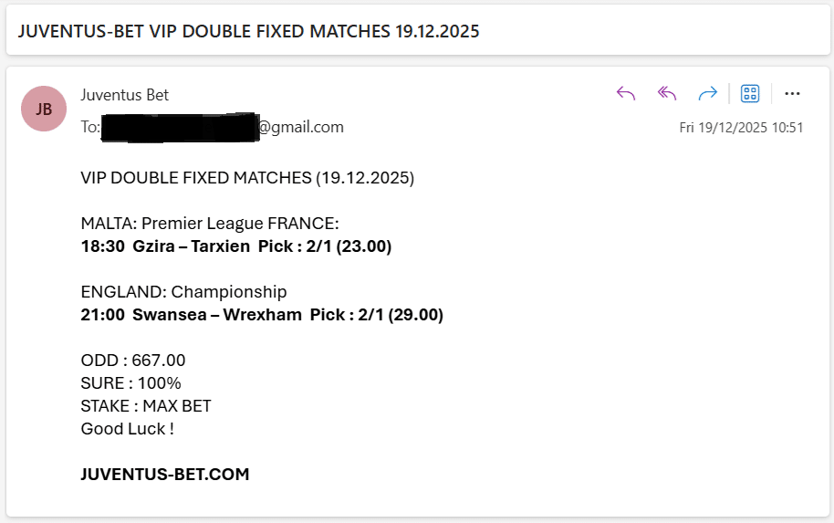 Fixed Matches Offer Weeked