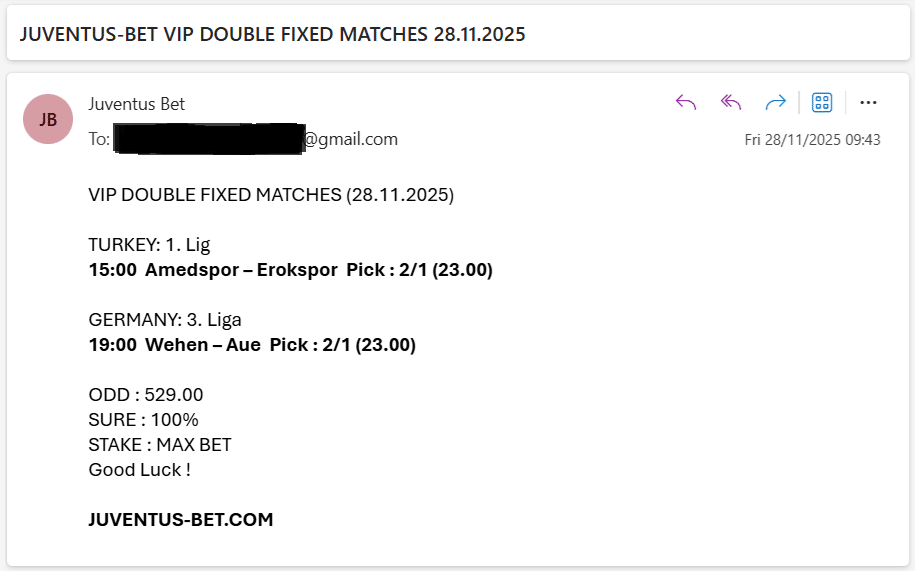 Fixed Matches Offer Weeked