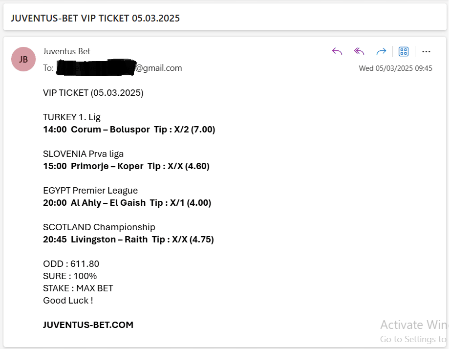 Vip Ticket Offer Fixed Matches