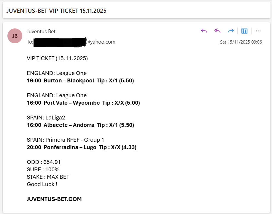Vip Ticket Fixed Matches