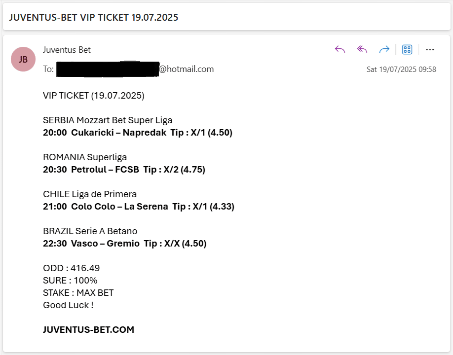Vip Ticket Fixed Matches