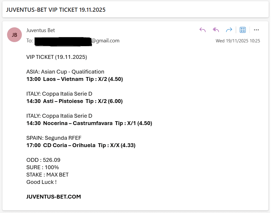 Vip Ticket Fixed Matches