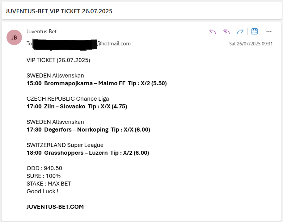 Vip Ticket Fixed Matches