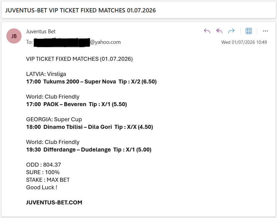 Vip Ticket Fixed Matches