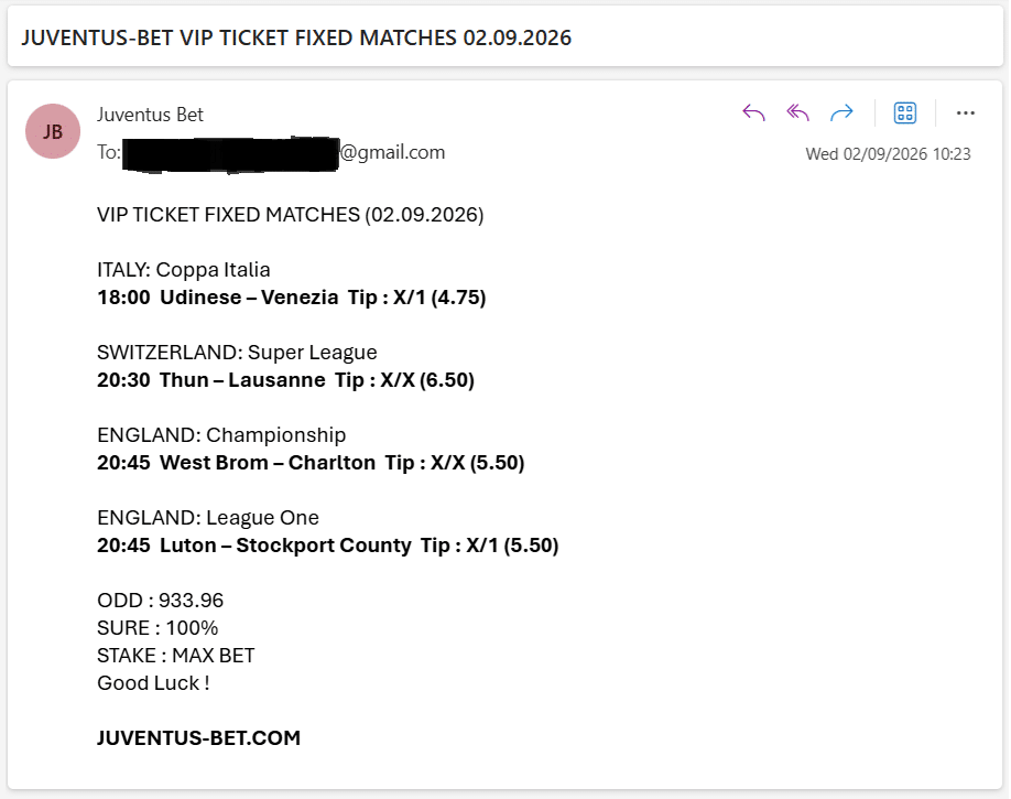 Vip Ticket Fixed Matches