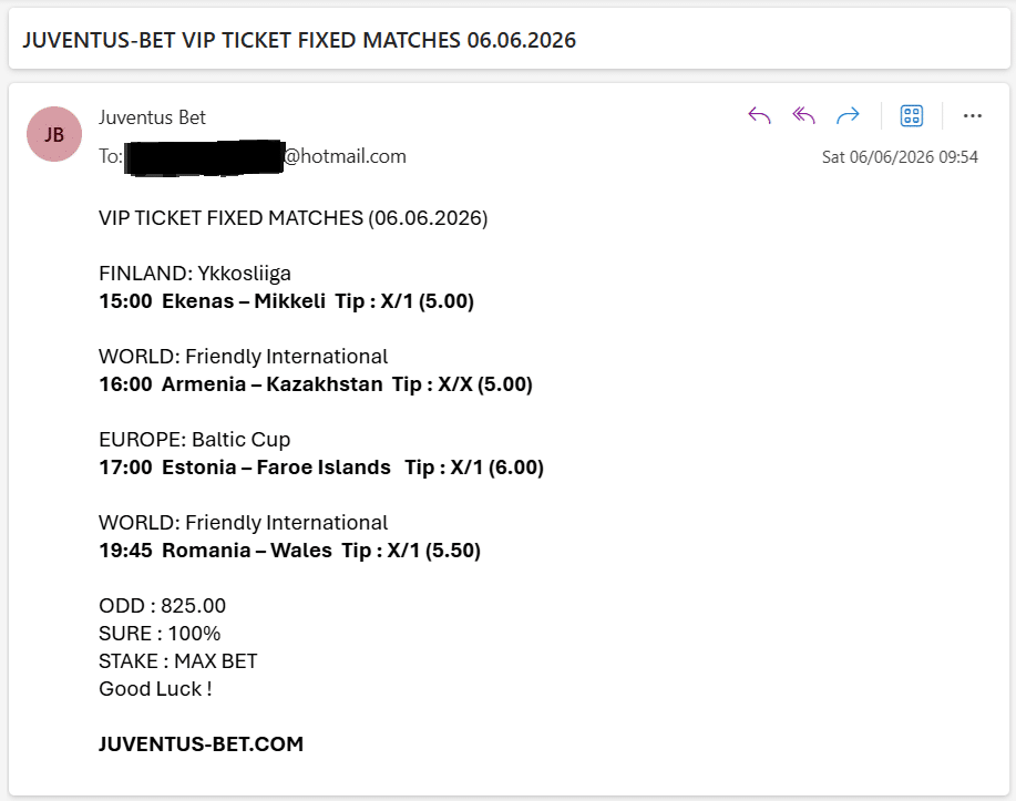 Vip Ticket Fixed Matches