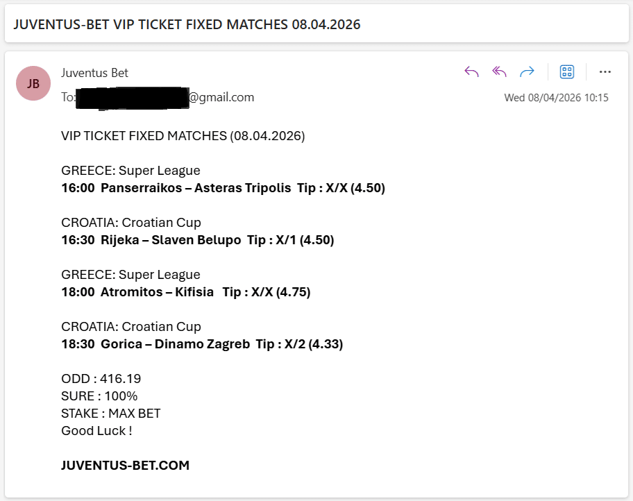 Vip Ticket Fixed Matches