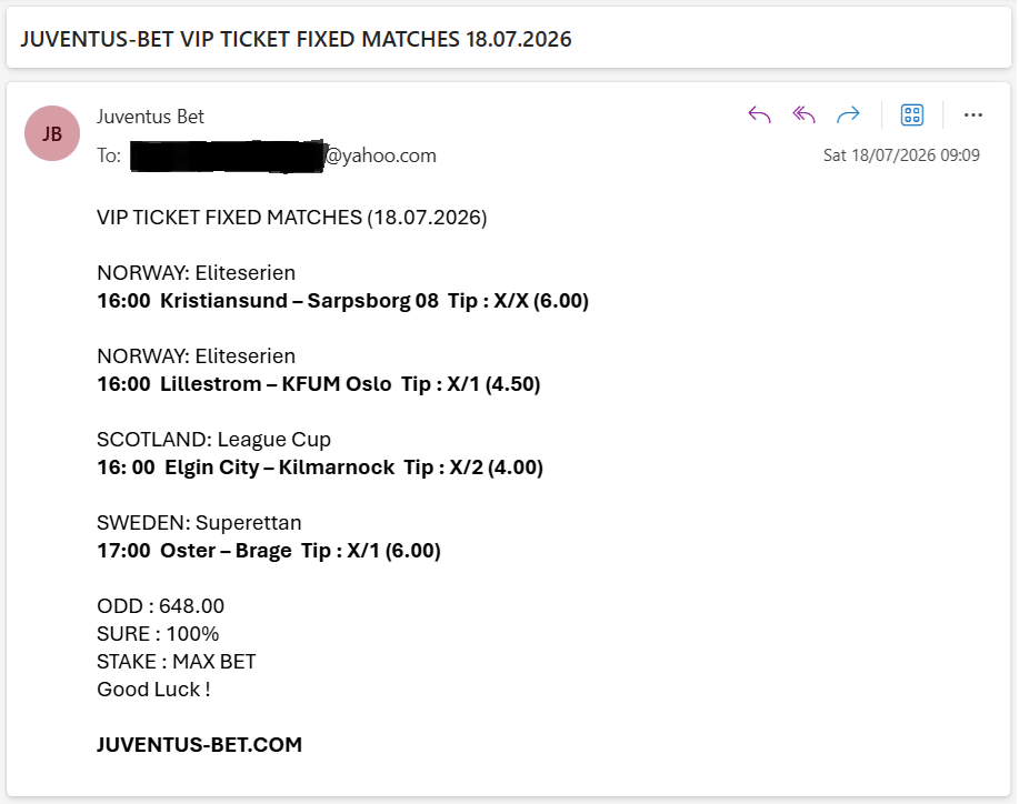 Vip Ticket Fixed Matches