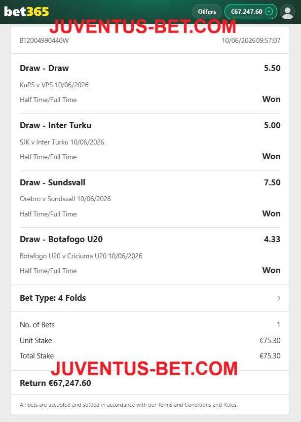 Vip Ticket Fixed Matches