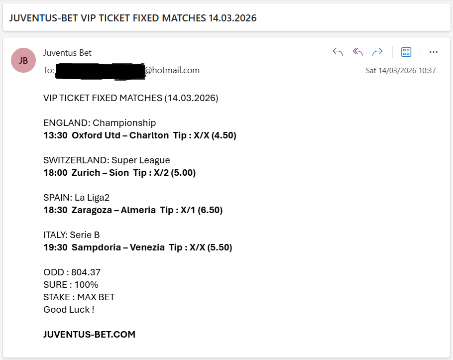 Vip Ticket Fixed Matches