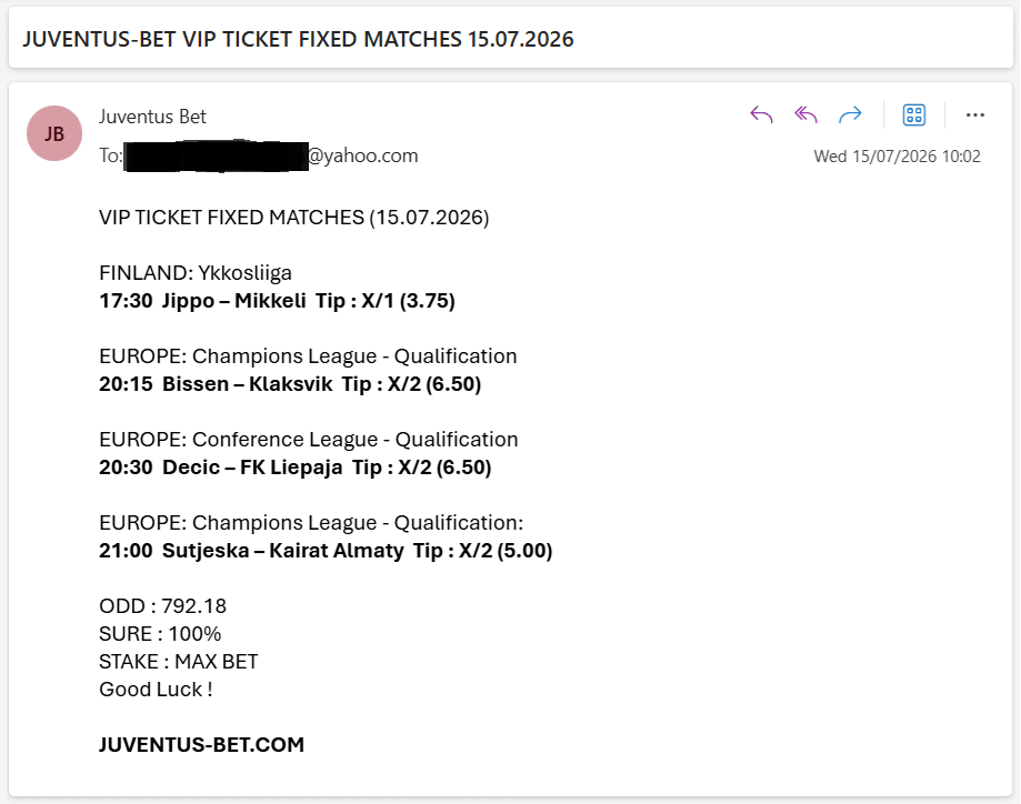 Vip Ticket Fixed Matches