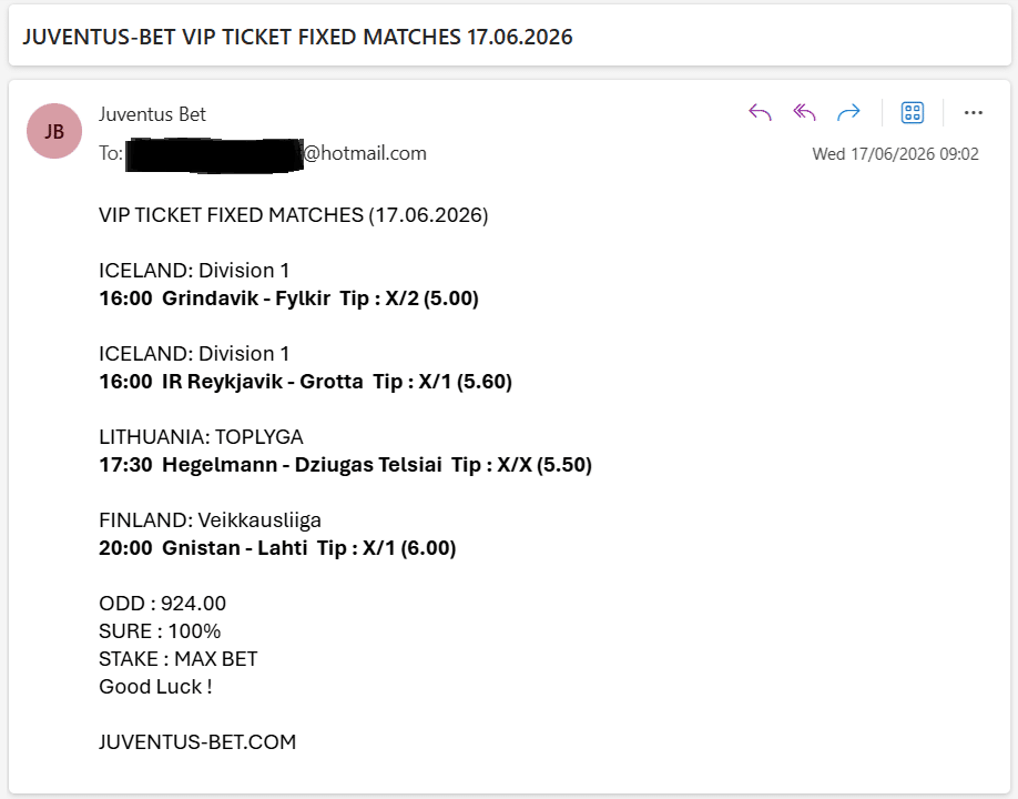 Vip Ticket Fixed Matches