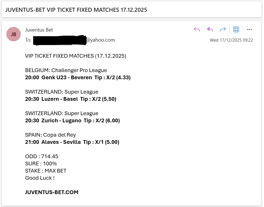Vip Ticket Fixed Matches