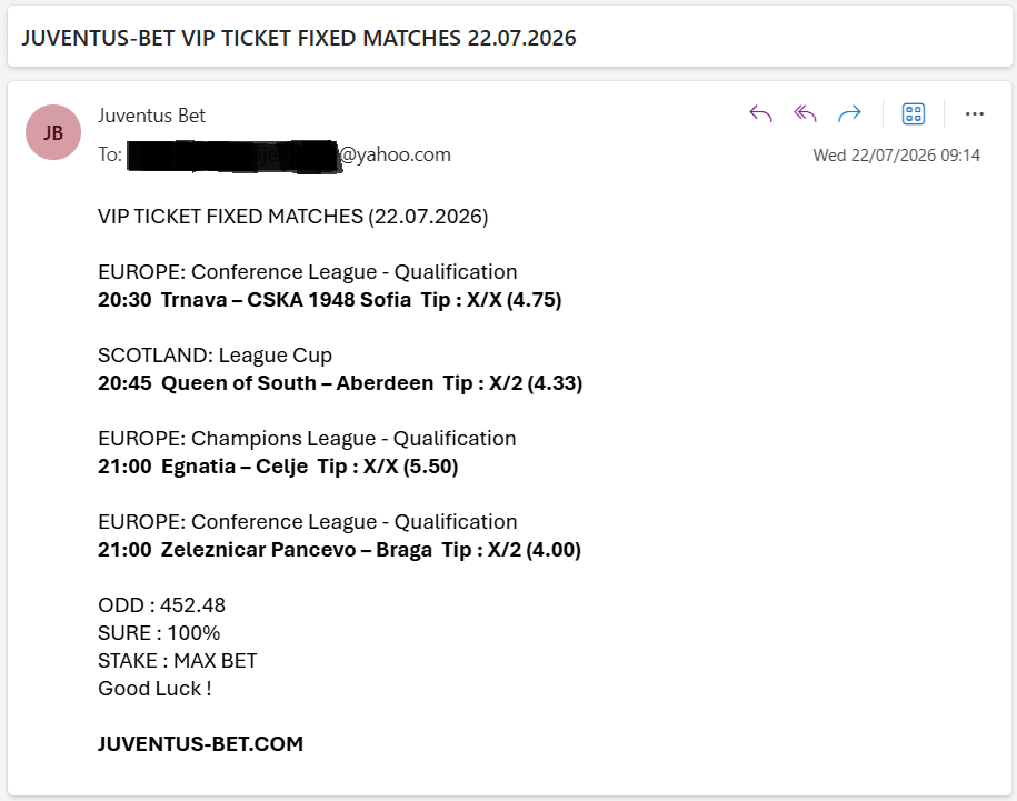 Vip Ticket Fixed Matches