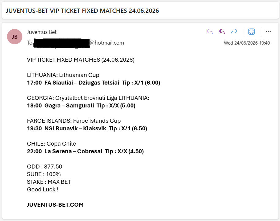 Vip Ticket Fixed Matches