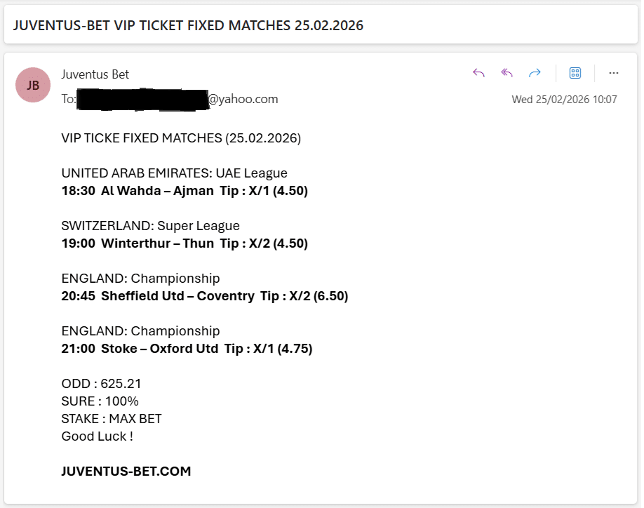 Vip Ticket Fixed Matches
