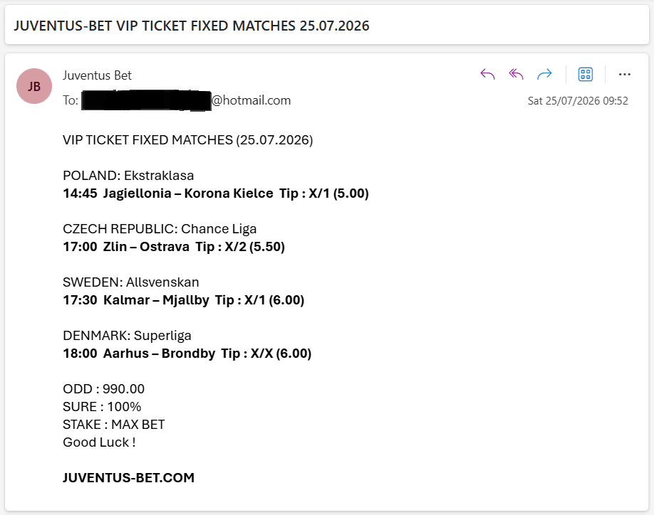 Vip Ticket Fixed Matches