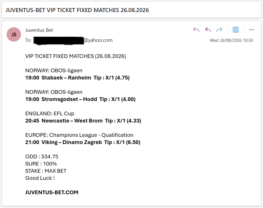 Vip Ticket Fixed Matches
