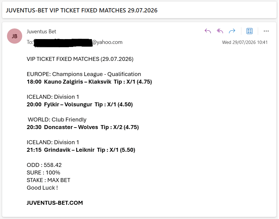 Vip Ticket Fixed Matches