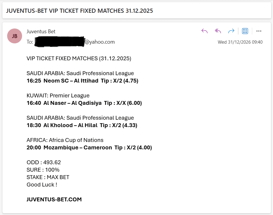 Vip Ticket Fixed Matches